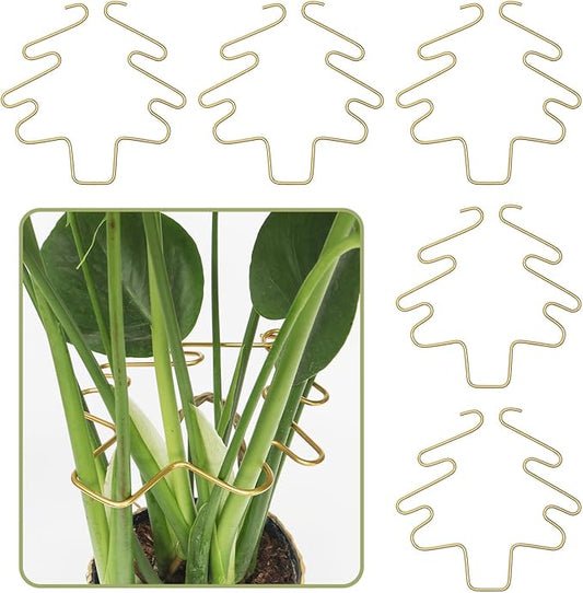 PRETTY JOLLY 5PCS Iron Monstera Plant Support Stakes Premium Plant Stand for Indoor & Outdoor Plants Practical Leaf Holders,Durable Trellis Accessories for Gardening Enthusiasts(Tree)