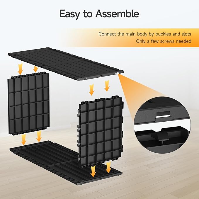 Multifunctional Storage Shed, Outdoor Storage Cabinet with Hooks and Lock Ring, Waterproof Outdoor Storage Shed for All Weather, Tool Outdoor Shed for Patio Lawn and Garden