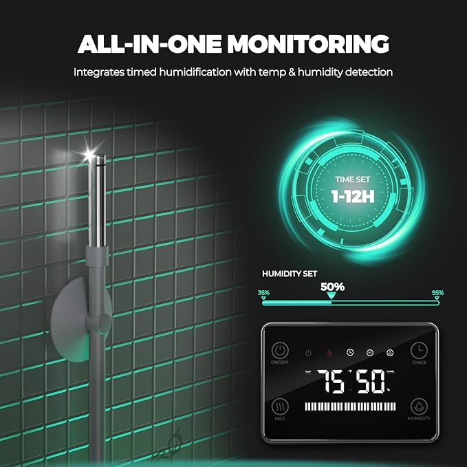 MARS HYDRO Plant Humidifier 15L,with Adjustable Humidity,Timer Function,Ultrasonic Precise and Silent Operation,No-Leak Seal for Grow Tent,Indoor Planting,Greenhouse,Bedroom