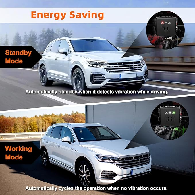 Rodent Repellent for Car, Battery Powered Under Hood Animal Repeller, Ultrasonic Rat and Mice Deterrent Device, Electronic Pest Control for RV, Truck, Garage, Vehicle Engine Protection, Pack of 2