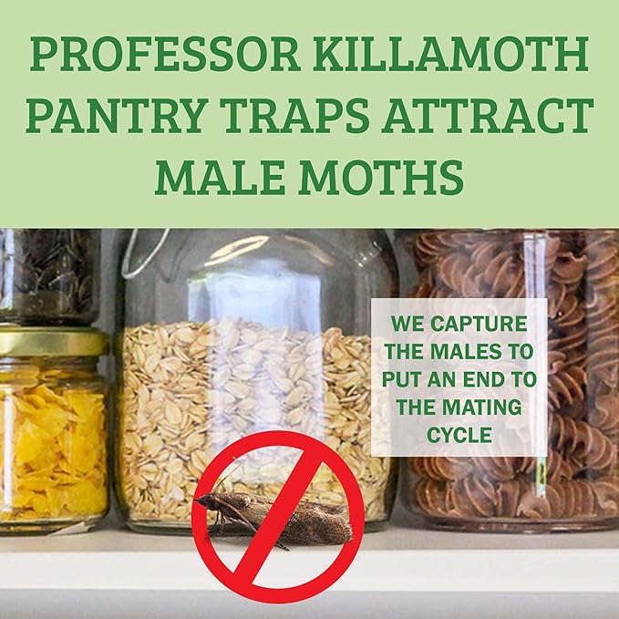 Superior Pantry Moth Traps 6-Pack with Pheromones Prime | No Insecticides | Safe, Non-Toxic and Child and Pet Friendly Pantry Protection | Superior Attractant