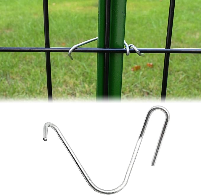 T-Post Clips Galvanized Steel Fence Clips 600 PCS 10 Gauge Convenient and Fast Installation Pre-Cut Fence Ties for T-Posts/U-Posts