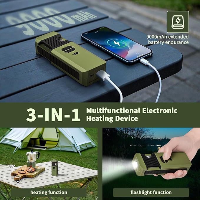 Portable Mosquito Repeller Device,Rechargeable Electronic Mosquito Repellent Device wiht Double-Sided Heating&Controllable Temperature,IP67 96sqft Protected Area for Camping,Fishing