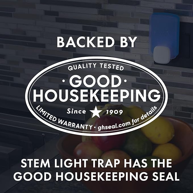 STEM Light Trap Refill Cartridges, Indoor Fruit Fly Trap, Effective Insect Control for Home, Attracts and Traps Flying Insects, Compatible with STEM Light Trap, 2 Count (Pack of 8)