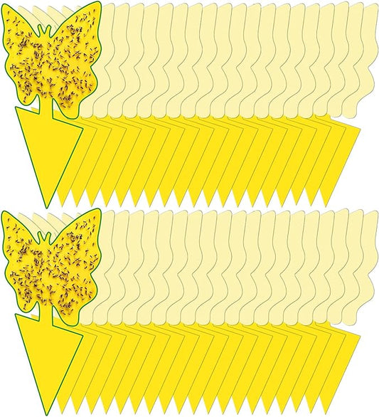 40 Pack Fungus Gnat Traps for House Indoor, Fungus Traps Fruit Fly Traps for Indoors Gnats Sticky Traps for Plants Yellow Sticky Traps for Gnats