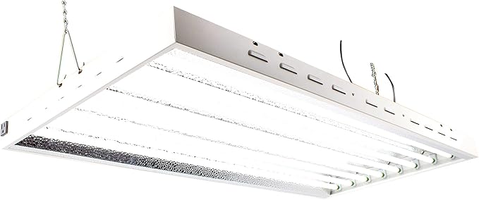 4Ft X 24In 8 Lamps 400W T5 Fluorescent Grow Lights with 6500K Sun Light Grow Lamps and 40000 Lumen and 1.0 High PPF/W, Great for Seeding, Clone, and VegGrowing Stages of Indoor Plant. Grow Fast!