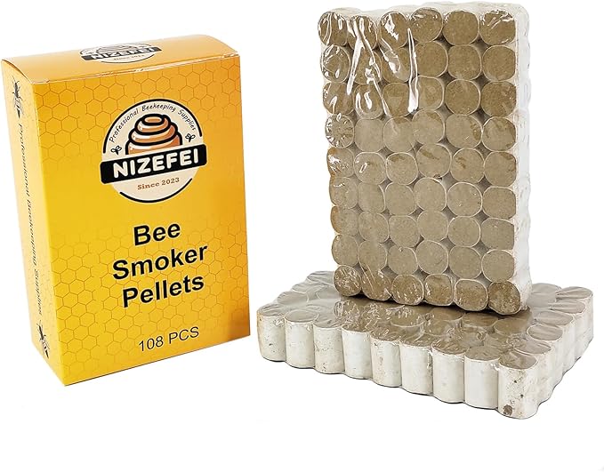 108PCS Bee Smoker Pellets, Honeybee Specific Smoke Bombs Pleasant Smell and suitble for Outdoor Use