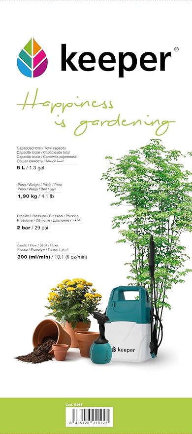 Battery-Operated Handheld Lawn and Garden Sprayer,Keeper Forest 5