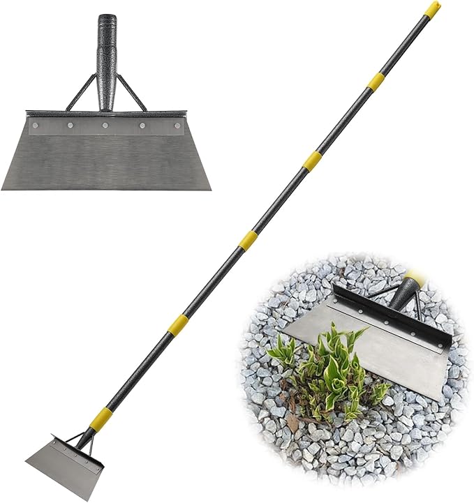 Garden Cleaning Shovel, Flat Shovel for Landscaping Long Handle 78", Gardening Floor Scraper Weeding Tool for Weeding, Scraping, Ice Remove