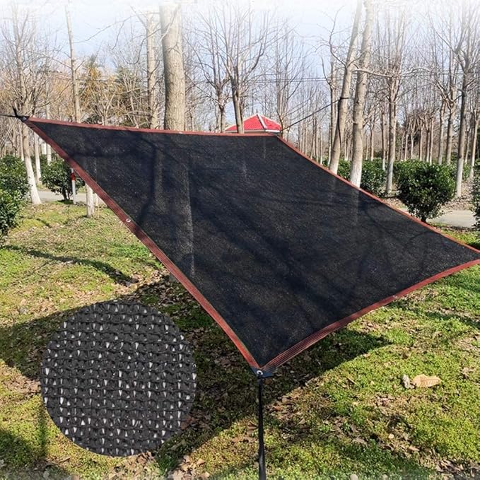 winemana 70% Black Shade Cloth, 20 x 20 FT Durable Mesh Tarp with Grommets, Resistant Garden Sun Shade Netting with Taped Edge for Plant Cover, Greenhouse, Patio, Tomatoes, Chicken Coop, Barn Kennel