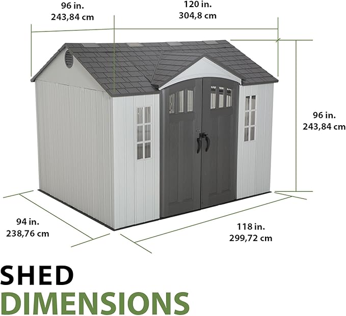 Lifetime 60243 10 x 8 Ft. Outdoor Storage Shed