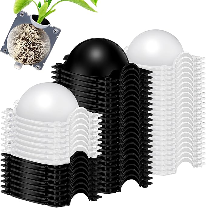 30 Pcs Air Layering Propagation Kit Reusable Half Black Half Transparent Grafting Ball Air Layering Pods Propagation Box Plant Rooting Grafting Box for Plants, Medium