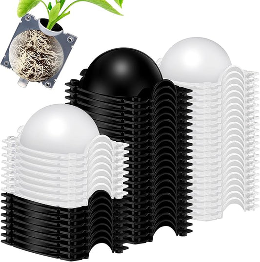 30 Pcs Air Layering Propagation Kit Reusable Half Black Half Transparent Grafting Ball Air Layering Pods Propagation Box Plant Rooting Grafting Box for Plants, Medium