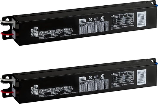OHLECTRIC 2 Pack - Replacement for Keystone KTEB-332-UV-IS-N-P 3 Lamp T8 Electronic Fluorescent Ballast with Normal Light Output | 120-277V Input with Instant Start Operation | 0.88 Ballast Factor