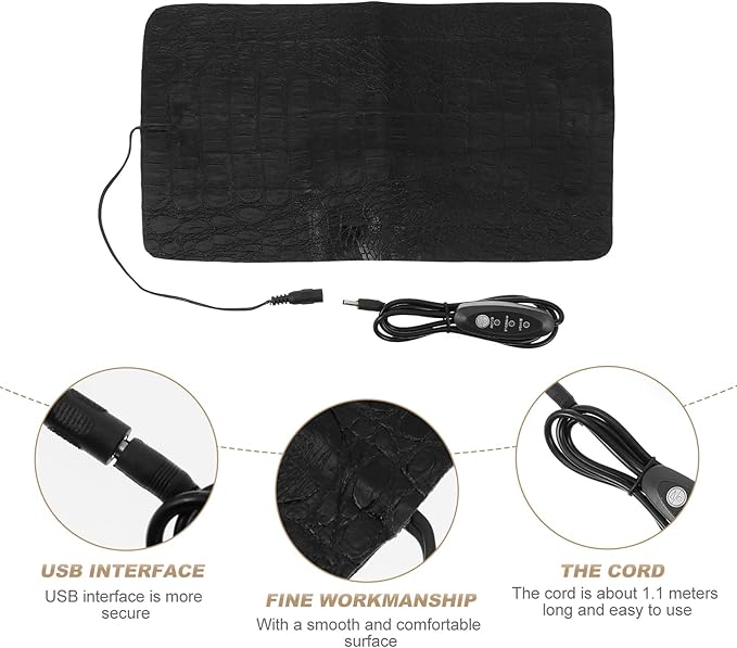 EXCEART 1pc USB Epoxy Heat Pad Efficient Curing Mat with Three-Speed Temperature Control Design for Quick DIY Heating for Epoxy Curing and Bubble Reduction