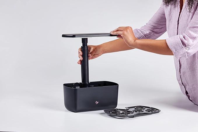 AeroGarden Harvest 2.0, Indoor Garden Hydroponic System with LED Grow Light, Holds up to 6 AeroGarden Pods, Black