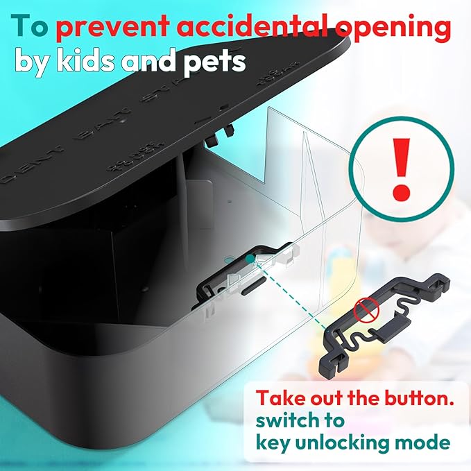 Rat Station Box with 1 Key, Complete Rodent Solution Keeps Rats Away, Pet & Child-Safe, Lock & Key Available, Reusable & Long-Lasting, Indoor & Outdoor, 1 Pack