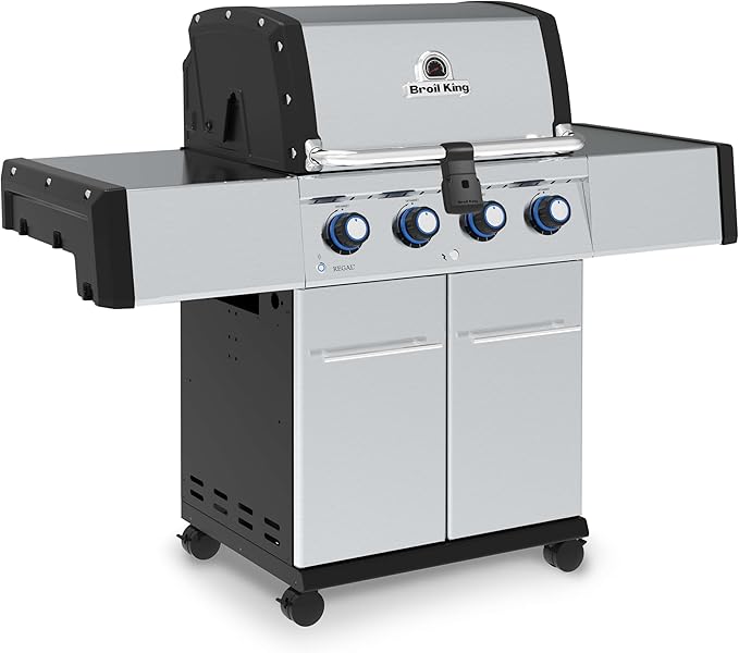 Broil King 956314 Regal S 420 Pro Propane Gas Grill, 4-Burner, Stainless Steel