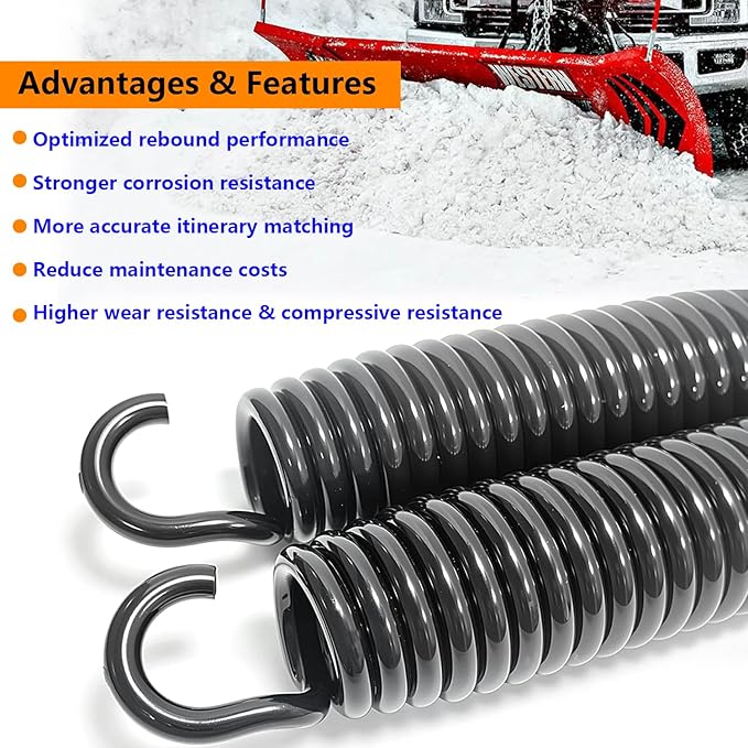 4 Packs Snow Plow Trip Springs Replacement for Western C, ST Diamond Meyer BOSS Fisher Blizzard Plow Blade OEM Replaces 1302010 M07017