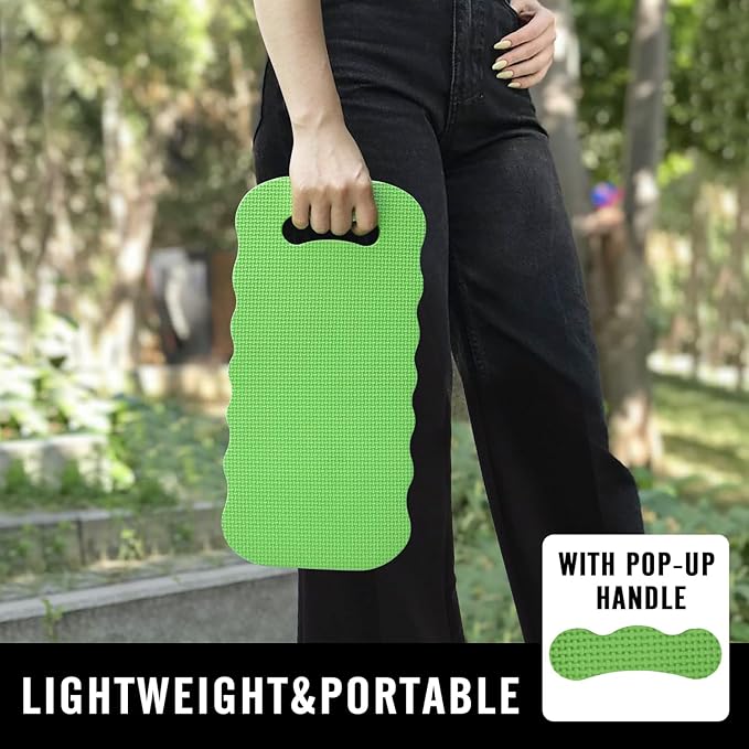 Thick Kneeling Pad 2 Pack, Waterproof, Comfortable Garden Kneeling Pads Stain Resistant, Multi-Functional Kneeler Pad for Gardening, Baby Bath, Yoga, Praying and Exercise (Green)