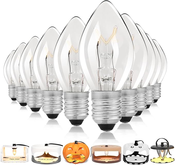 Flea Trap Replacement Light Bulbs Warm White- Pack of 10 (E12 7W)