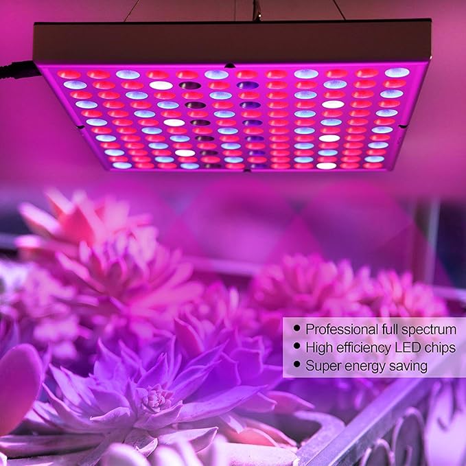 Juhefa LED Grow Lights, Full Spectrum Grow Lamp with IR & UV LED Plant Lights for Indoor Plants,Micro Greens, Clones, Succulents, Seedlings, Panel Size 9.9x9.9 inch