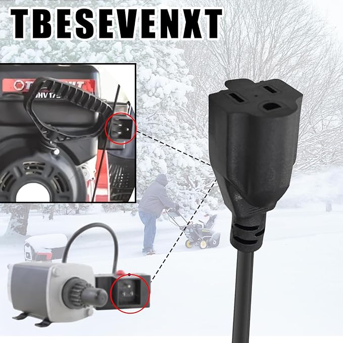 Snow Blower Electric Starter Cord 02483100 9.8ft Starter Power Cord Accessories Compatible with SS322, SS522, SS522C Models Compatible with 629-0071 929-0071 929-0071B 929-0071A 6219MA 32450