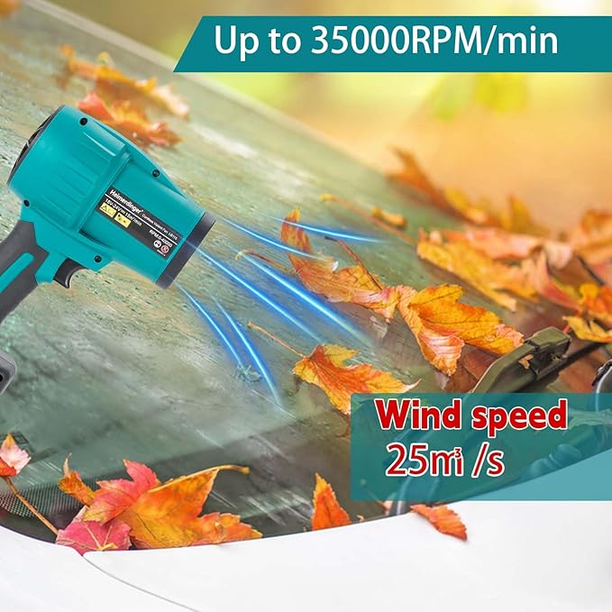 Jet Dry Mini Blower Compatible with Makita 18V Battery,Handheld Brushless Air Blower 240 MPH High Speed Fan for Garages, Yard, Car, Leaf Cleaning