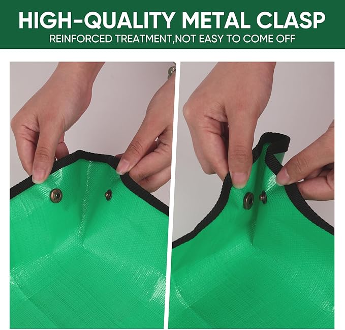 Repotting Mat for Indoor Plant Transplanting - 39.5 x 39.5 Planting Mat Soil Mess Control, Portable Succulent Planting Potting Tray Waterproof Gardening Tools (Pale Green)