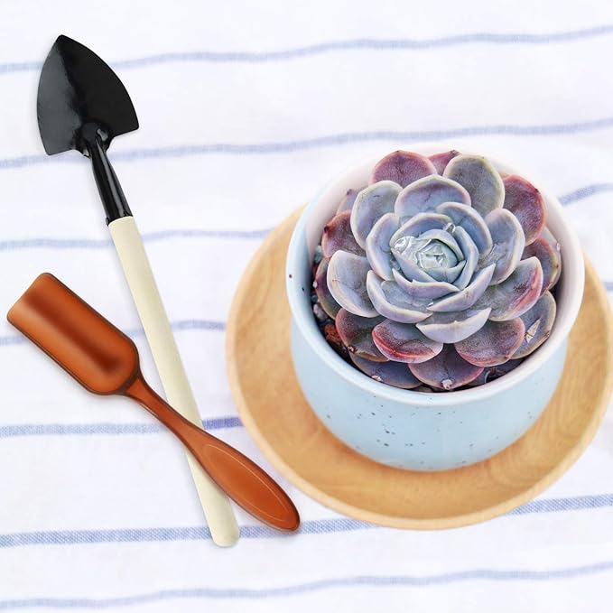 G GOOD GAIN Garden Succulent Kit with Organizer Bag, 14 Pieces Succulent Tools, Indoor Mini Hand Gardening Tools Set with Carrier for Bonsai Planter Miniature Fairy Planting Care(Honeysuckle)