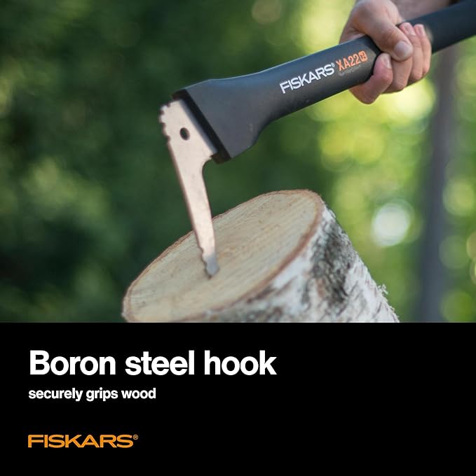 Fiskars 28" Hookaroon Saves Your Back - Lift, Drag, & Load Heavy Rounds of Firewood and Split Wood - Sharp and Lightweight Pick Tool for Logs - Pickaroon Logging Tool - Forestry Tools