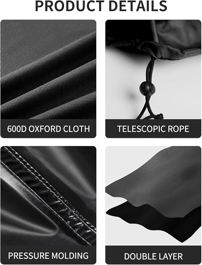 HAIGE Snow Blower Cover, Heavy-Duty 600D Waterproof Outdoor Snow Thrower Protection for 1-Stage/2-Stage Machines