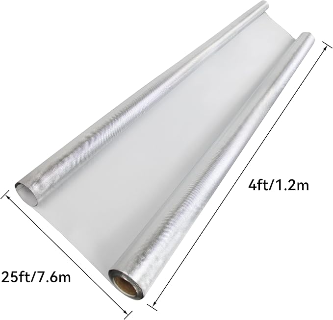 TEXALAN(R) Diamond Film Foil Roll Highly Reflective Mylar Film Roll for Grow Room 4X25FT 6 Mil