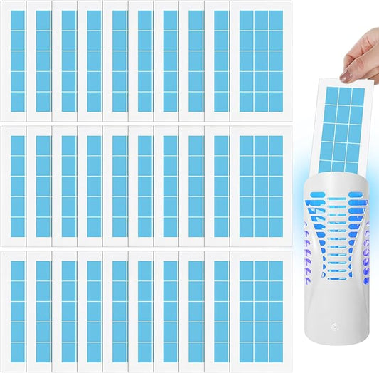 Qualirey 30 Pack UV Flying Insect Trap Refill Compatible with Shieldeck Sticky Card Plug Refill Replacement Glue Boards for Insect Bug Mosquito Gnat Indoors (No Device)
