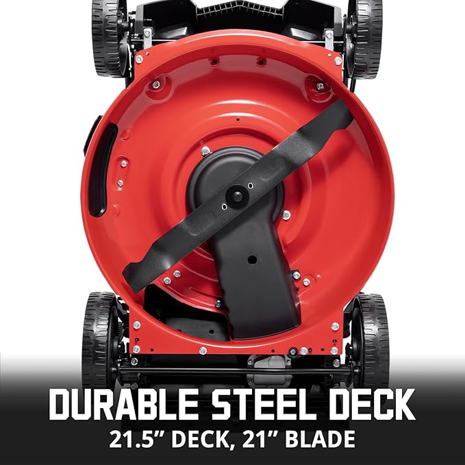 PowerSmart Lawn Mower Gas Powered, 21-Inch 144cc Engine 3-in-1 Walk-Behind Push Lawn Mower, Oil Included