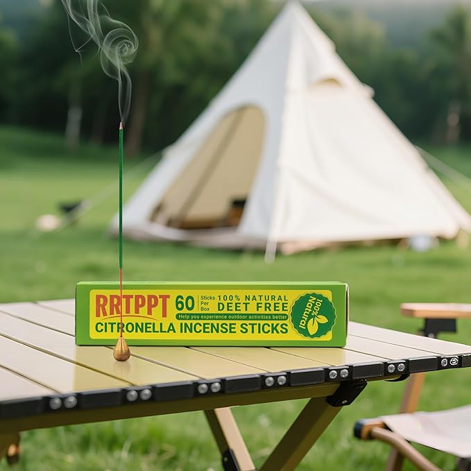 Citronella Incense Sticks with Natural Ingredients Citronella Oil Lemongrass and Rosemary Oil Help You Better Enjoy Outdoor Life (60 Sticks)