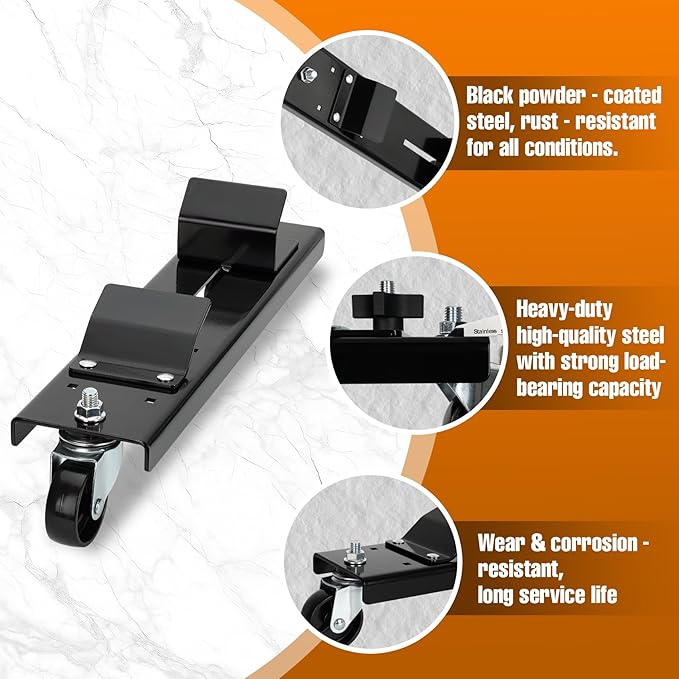 Heavy-Duty Snow Blower Storage Dollies, Replacement for John Deere LP70692, Fit 44", 47", 54" Snow Blowers, with 360° Locking Caster Wheels for Easy Movement (2PCS)