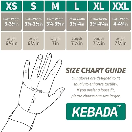 Kebada W1 Work Gloves for Men and Women, PU Coated Safety Gloves with Grip, Touchscreen, Ideal for Warehouse Package Handling, Construction, Gardening, White X-Large