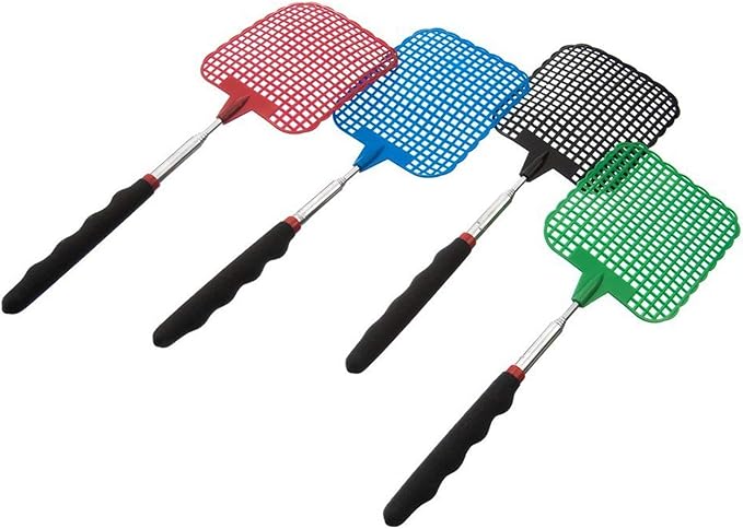 ASR Outdoor Extendable Insect Bug Fly Swatter Durable Telescopic Pole Anti Slip