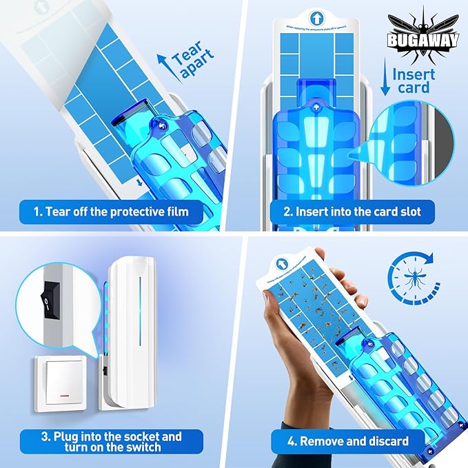 Fruit Fly Traps for Indoors, 2 Devices with 20 Refills Indoor Fly Trap for Home, Flying Insect Trap, Moth Gnat Traps for House Indoor Plug in Mosquito Bug Zapper with 9w Blue & UV Light