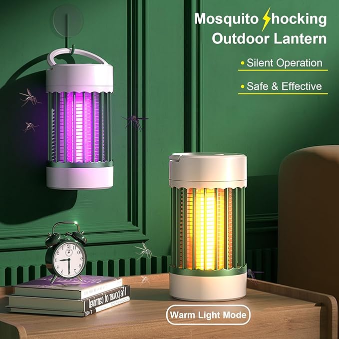 Mosquito Killer Lamp,Indoor Portable UV Bug Zapper Insect Trap for Indoor/Outdoor,USB-Powered with Grid for Camping,Patio,Home