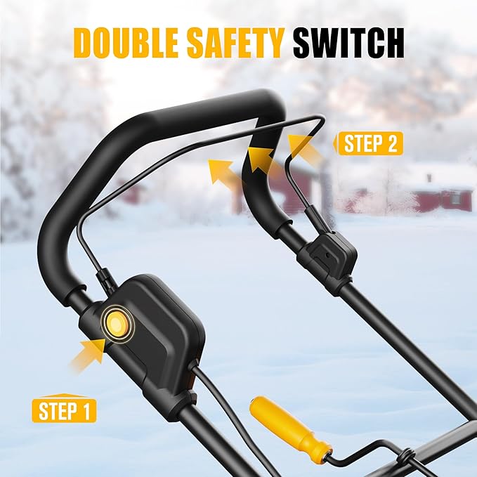 Cordless Snow Blower Compatible with DeWalt 20V Battery(Tool Only), 20'' Brushless Electric Snow Thrower with Rotating Chute, 2 X 20V Battery Powered Snow Blower for Driveway Sidewalk Snow Removal