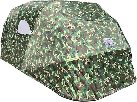 Car Port Portable Storage Shed Carport Canopy Carports Metal Carport Round Style Outdoor Storage Shed Lockable for Automotive Use Anti-Snow Waterproof(Camouflage)