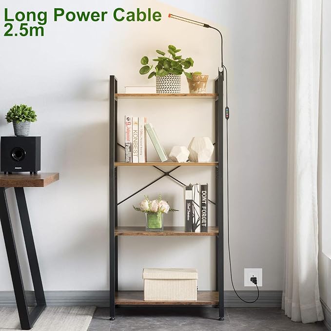 4-Pack Small Clip Grow Lights for Indoor Plants, Bonsai, Succulent, Cactus, Seed Starting with Timer, 9 Watt Power Home Plug, Enough High-Intensity Like Sun, Best Gift for Plants Lover