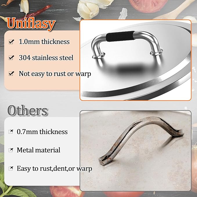 Heat Deflector and Fire Pit Lid for Solo Stove Bonfire 19.5", 304 Stainless Steel,Portable Heat Diffuser with Handle&Leg,Fire Pits Round Lid for Solo Stove Bonfire/Other 19.5" Outdoor Firepit