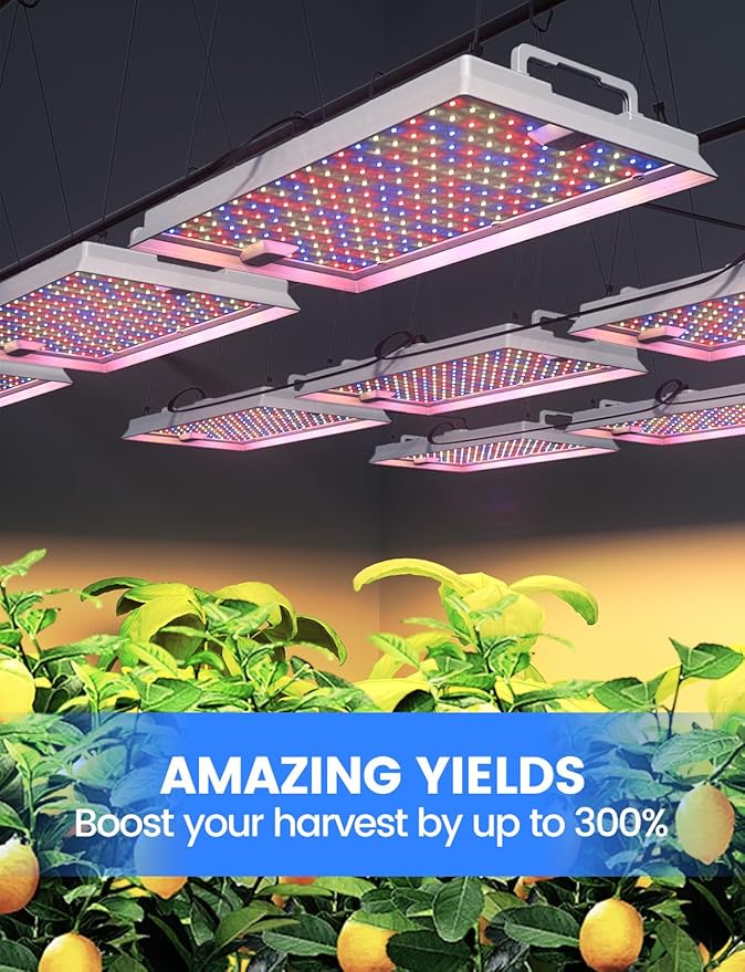 Plant Grow Light, [Smart APP & Expansive 2x3 Ft Coverage] Genuine 100W Output LED Full Spectrum for Indoor Plants, 8-Level Brightness, Hanging Use with Remote Control