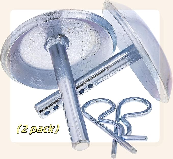 2205071 and 2208864 2pcs - Hardened Steel Snow Plow Non-Slip Base Quick Release Adjustable Pin Lock Plow Skid Feet Replacement Compatible with 2014-2020 Polaris