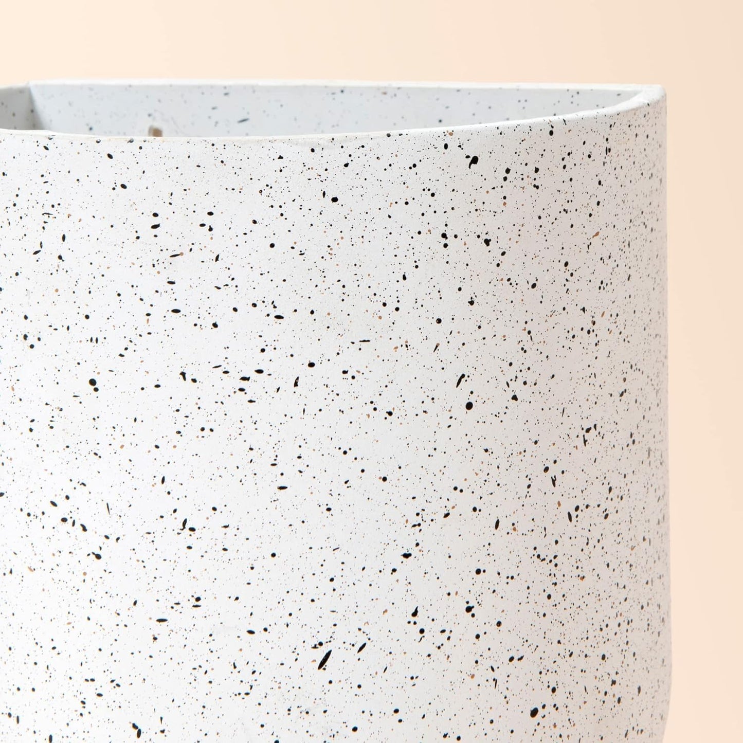 LA Jolie Muse Wall Hanging Planters for Indoor Plants，Hanging Flower Pots for Air Plants Succulent, Set of 2, 5.7L*4.1W*7H, Speckled White