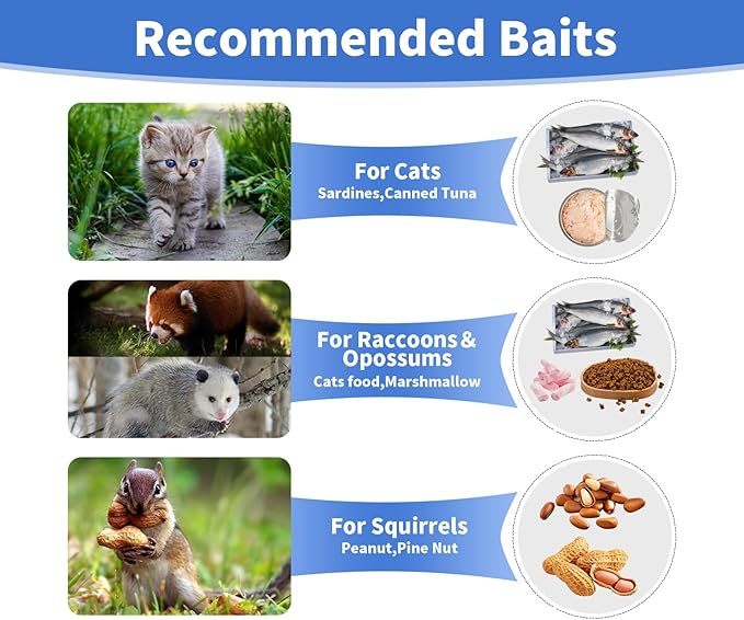 24” Humane Animal Trap Live Animal Trap Cage for Squirrels Small Stray Cats Rabbits Groundhogs Moles Gophers and Chipmunks up to 5.5 lbs Galvanized Rustproof Live Animal Cage Trap