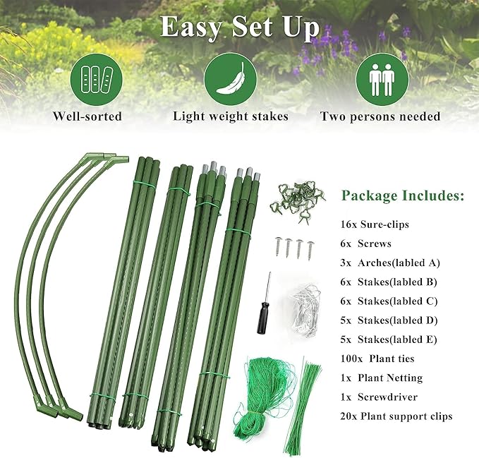 Large Garden Arch Trellis Tunnel Trellis for Climbing Plants Outdoor Vegetables Like Squash Cucumber and Grape